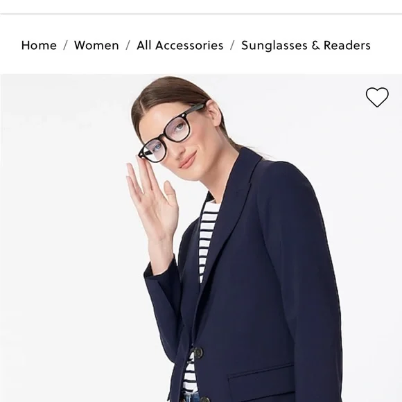 J crew Round blue-light glasses with case
Item AH933 Black onyx readers - Picture 2 of 5